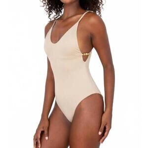 NEW PHIE COLLECTIVE olivia one piece swimsuit in beige